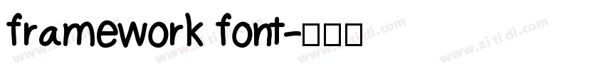 framework font字体转换